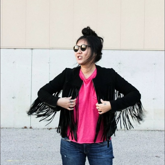 Mackage Jackets & Blazers - Mackage Denna Suede Fringe Jacket